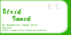 ulrik vanek business card